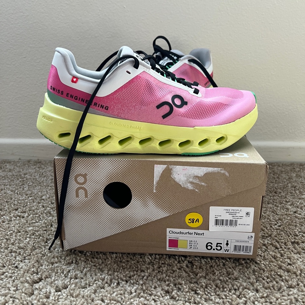 New On Cloud Running Pink Women’s Shoes 6.5